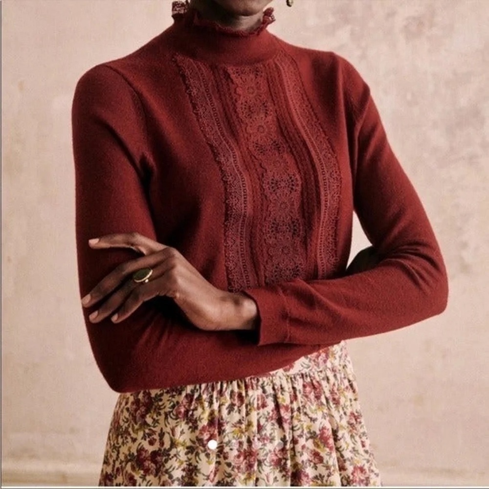 Sézane Kate burgundy jumper- size xs
